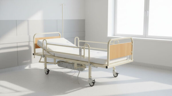 2 Motorlu Demir Korkuluklu Hasta Yatağı